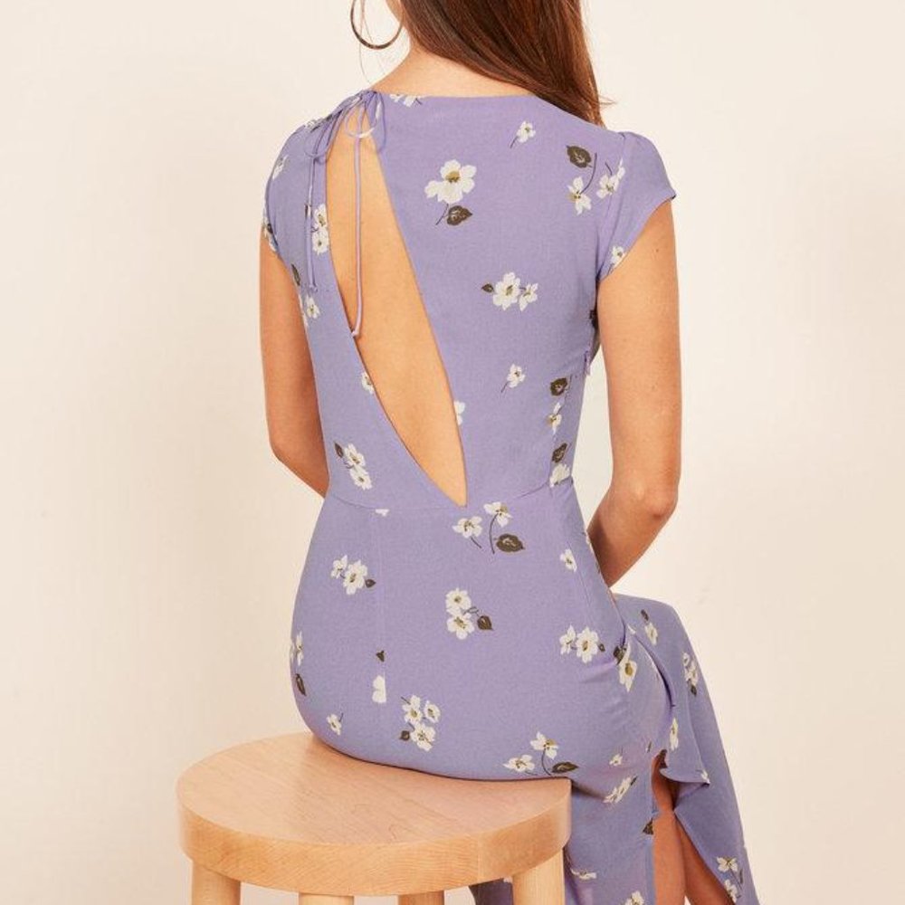 Reformation Floral Prints Open Back Luis Dress